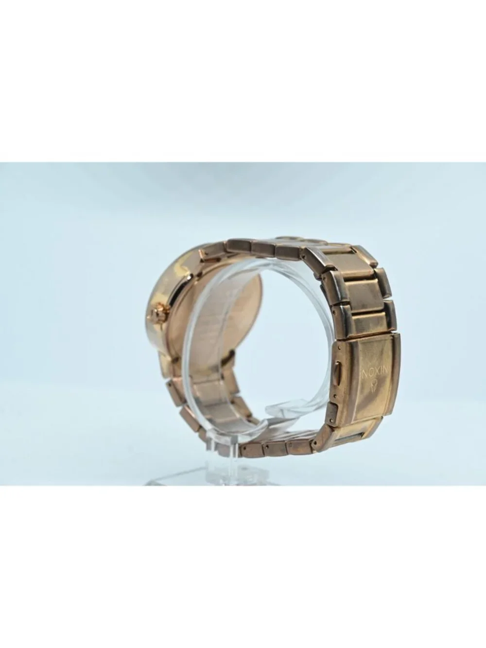 Nixon A160897 The Cannon Rose Gold Dial Steel Bracelet Watch 100M Men's
